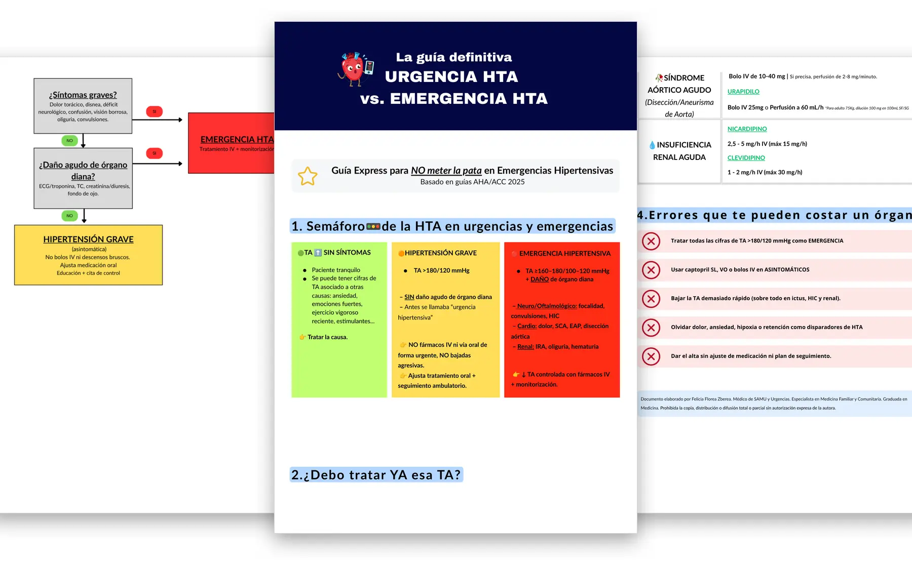 Páginas de la guía Urgencia HTA vs. emergencia HTA de Felicia Florea